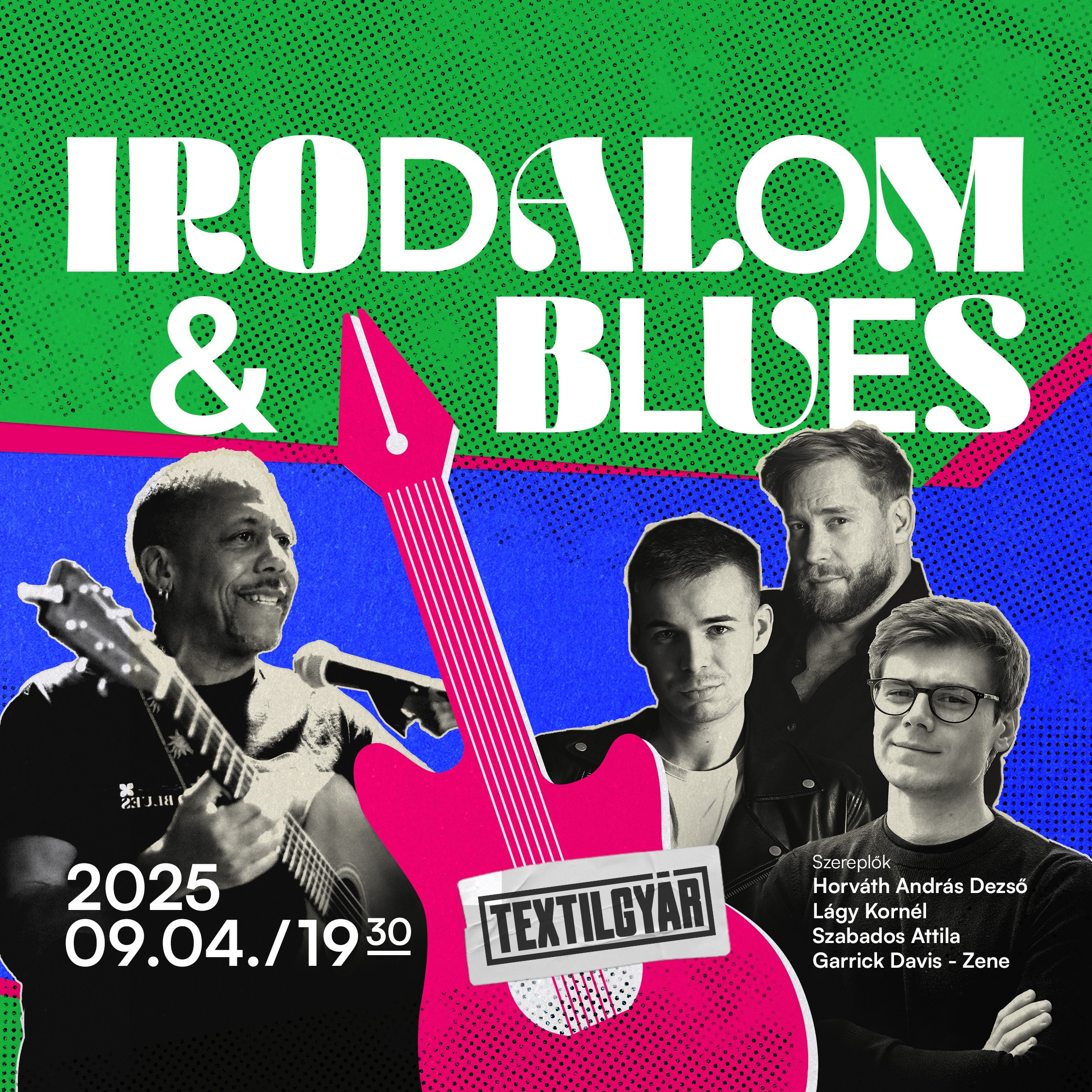 A Textilgyárba költözik az Irodalom és blues zenés est