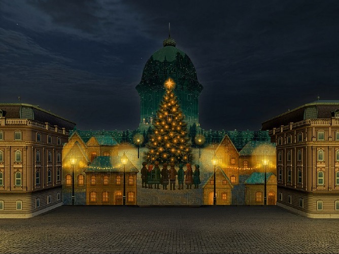 Fényfestés és drónshow a Magyar Nemzeti Galériában