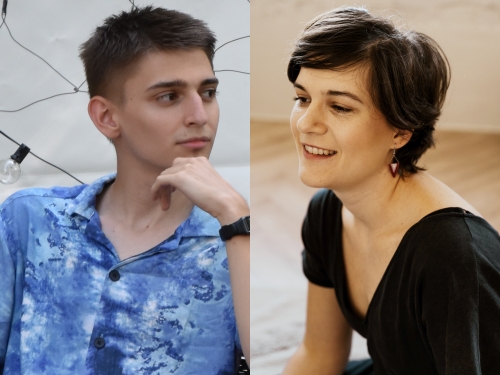 Borsai Szandra és Maros Márk a prae.hu szerkesztőségében