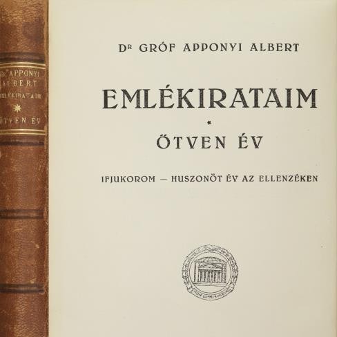 Aukción talált új gazdára Apponyi emlékirata