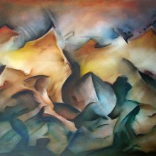 Jelen, Múlt, Jövő (80 x 110) akril - vászon