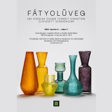 Fátyolüveg-technikával készült retró használati tárgyak kiállításon