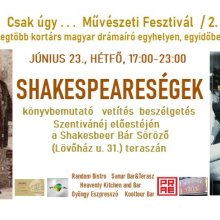Shakespeareségek – Fesztivál a Shakesbeer bárban