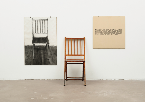 Joseph Kosuth - Egy szék, 1965, New York, Museum of Modern Art.