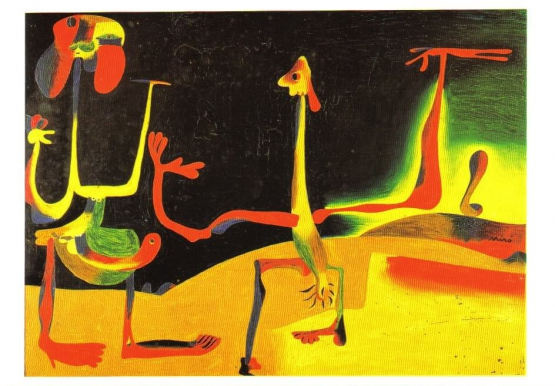 Man and woman in front of a pile of excrement