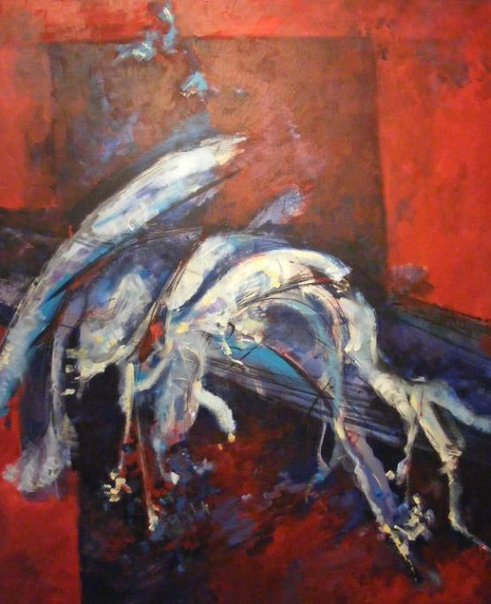 Baruta Oana Ecaterina - Gyökerek (2009) akril, vászon. A 2010. évi nagyváradi Fresh Art-díjas