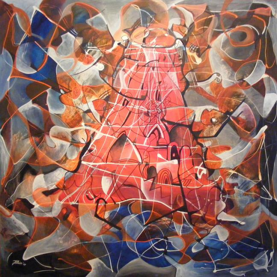 Klein Ioana - Bábel tornya (2009) olaj, vászon.