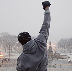 Rocky Bilboa hátulról