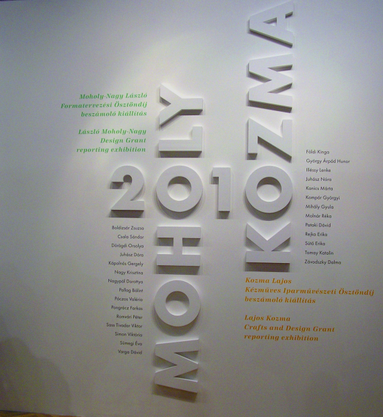 A Moholy-Nagy László formatervezési és a Kozma Lajos Kézműves Iparművészeti Ösztöndíjasok kiállításán.
