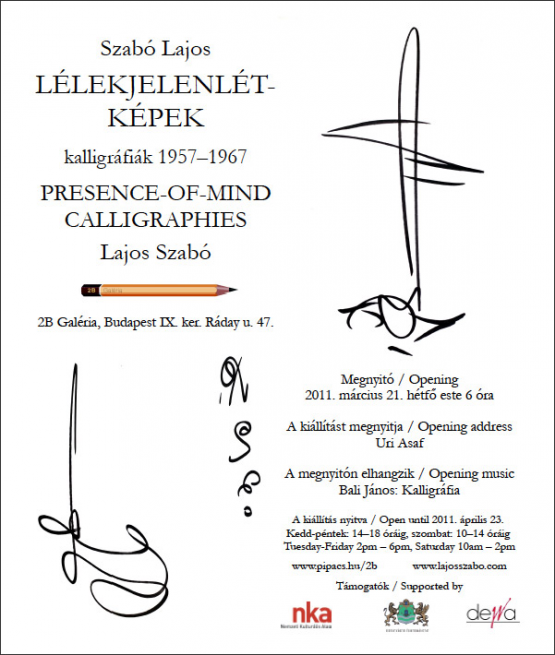 Szabó Lajos kalligráfiáinak kiállítása - meghívó