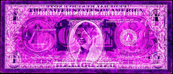 Negative currency One dollar (C) David Lachapelle & Fred Torres Collaborations