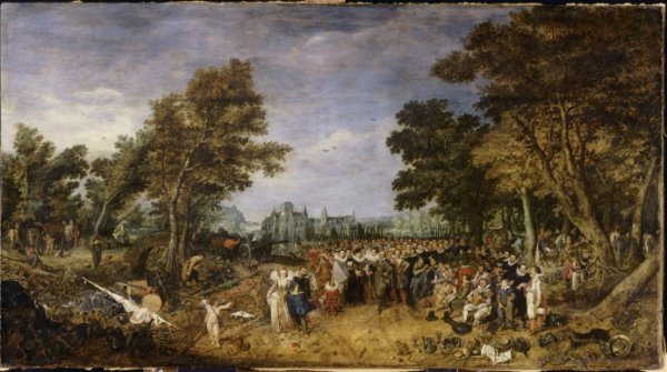 Adriaen van de VENNE: Allegory of the twelve years truce, 1616