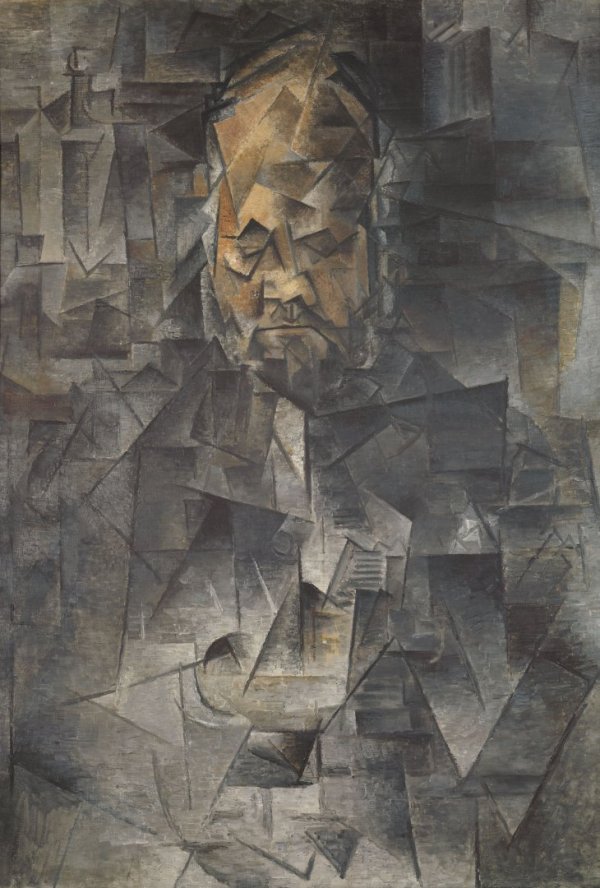 Pablo Picasso: Ambroise Vollard portréja, 1909–1910, olaj, vászon, 93×65 cm, © Puskin Múzeum, Moszkva © 2016 – Succession Pablo Picasso – HUNGART