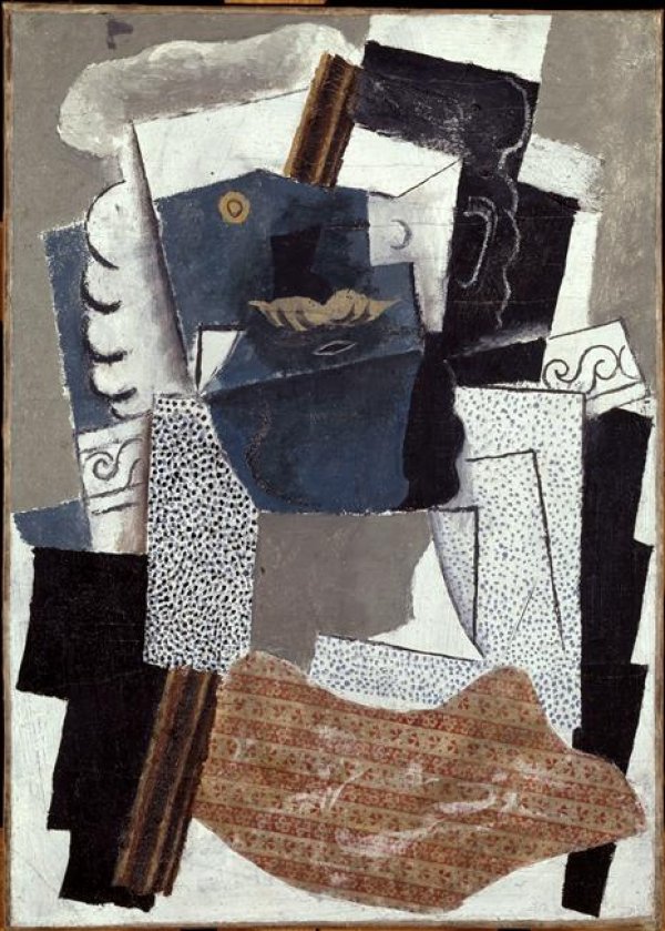 Pablo Picasso: Bajuszos férfi, 1914, 56,5×46,6cm, olaj, vászon, © Musée Paris Picasso