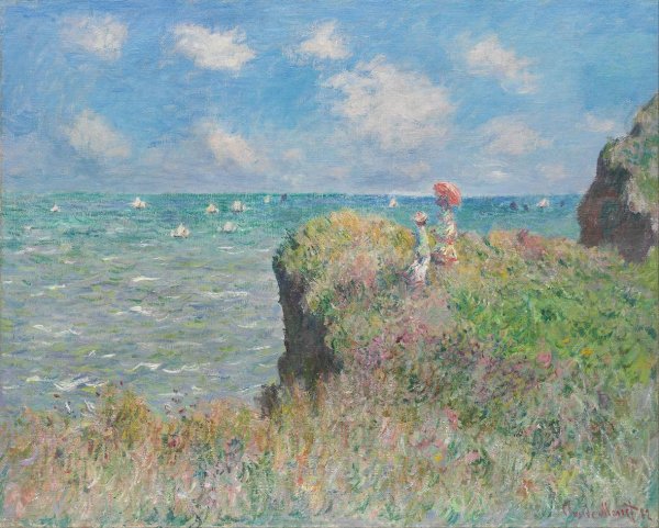 Monet: Passeggiata solla scogliera di Pourville