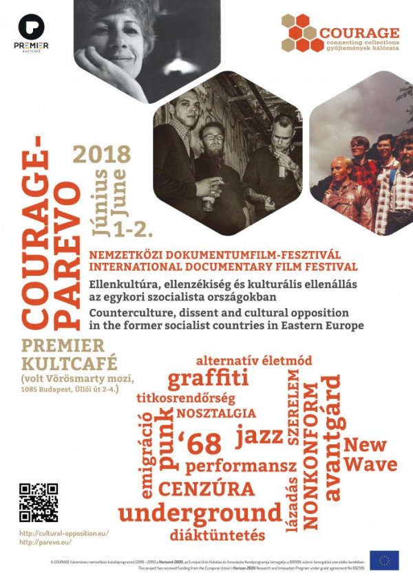 A fesztivál hivatalos plakátja. Kép forrása: COURAGE-PAREVO