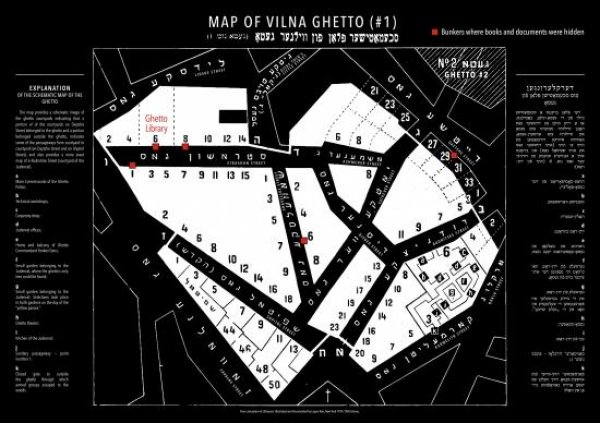 A Vilna gettó térképe, forrás: https://yivo.org/The-Paper-Brigade