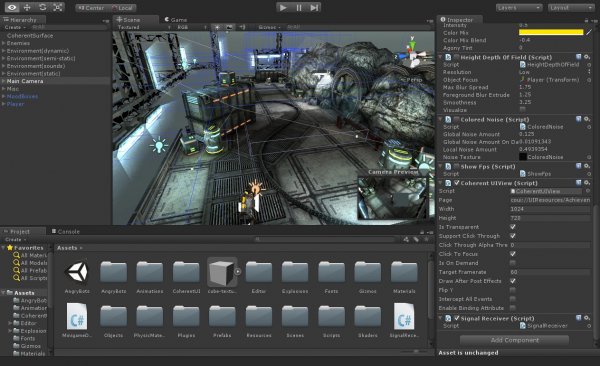 A Unity Engine felhasználói felülete