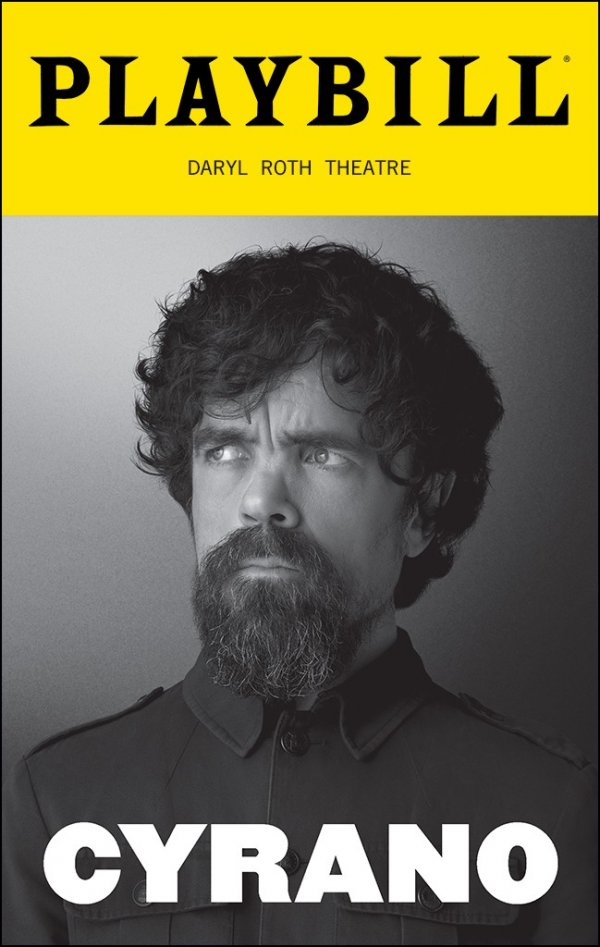Peter Dinklage mint Cyrano a színielőadás plakátján