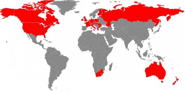 Egy Kondor-rajongó készítette térkép, mely piros színnel jelöli azokat az országokat, ahol anyanyelven olvashatók a szerző művei 2020-ban
