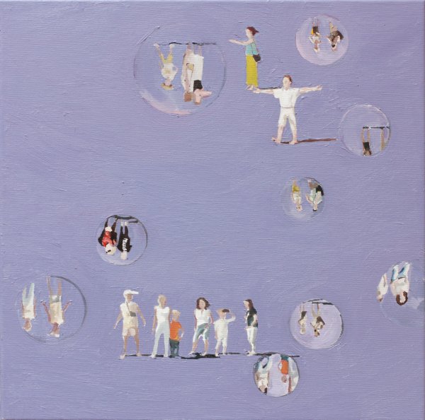 Ronga Eszter: Buborékpillanatok, 2020. 40x40cm