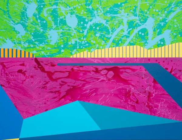 Balatonfüred, akril, vászon, 100x130 cm, 2021.