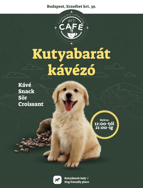 Kutyabarát kávézó az Art+ Cinemában