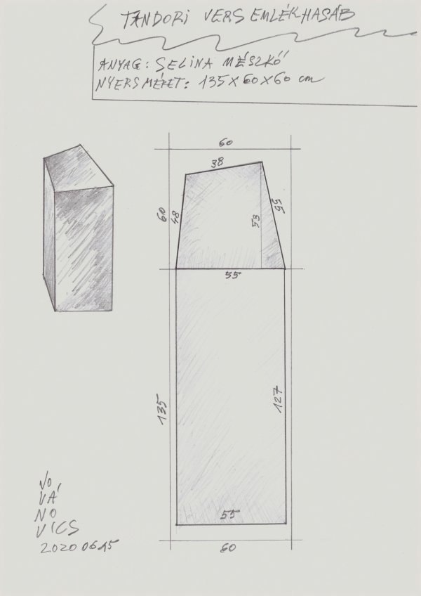 Jovánovics György: Tandori Dezső síremlékének terve – Balkon 2021_3, 4 – Balkon