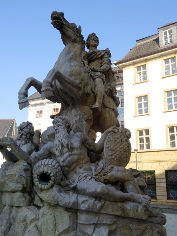 Julius Caesar barokk lovasszobra