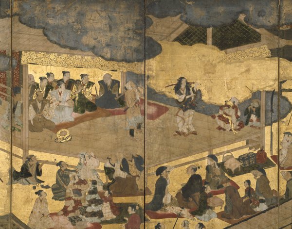 Okuni kabuki-zu bjóbu (részlet)