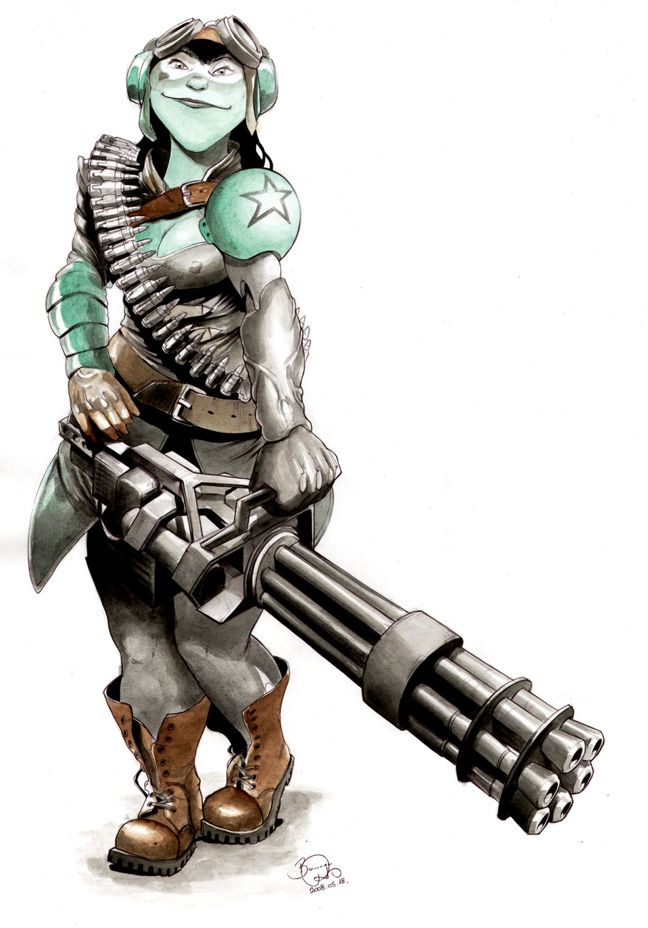 Minigun babe