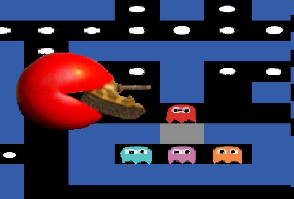 pac man eats army