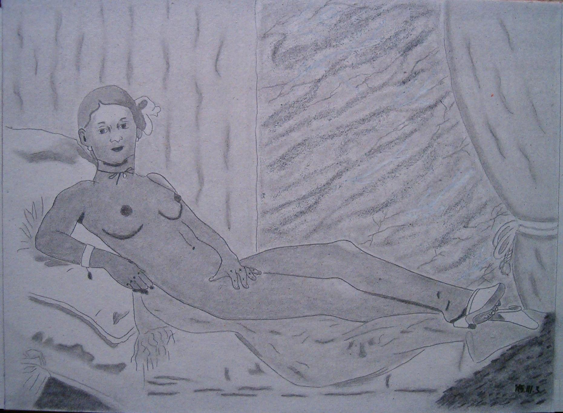 Olympia kisasszony (É. Manet nyomán)