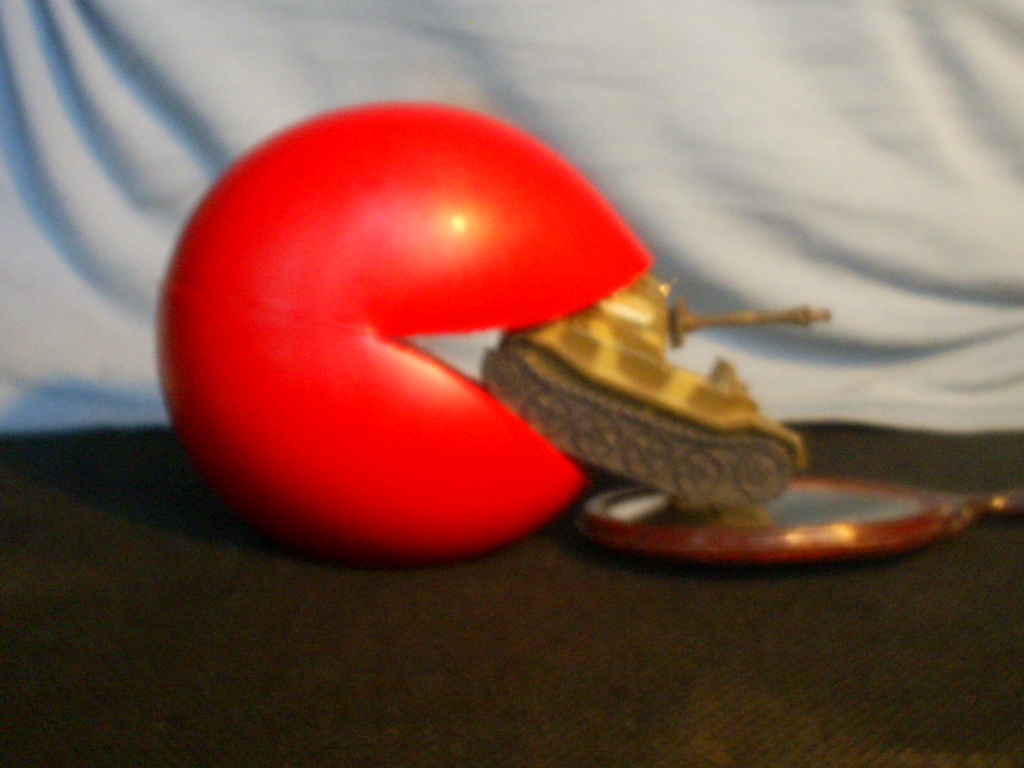 pac man eats army